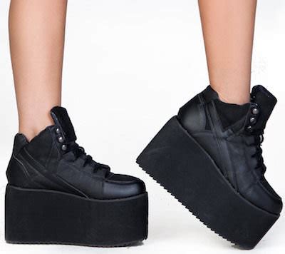 really high platform shoes.